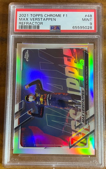 2021 TOPPS CHROME F1 MAX VERSTAPPEN REFRACTOR #48 PSA 9 MINT
