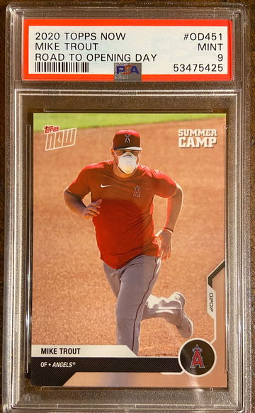 2020 Mike Trout Topps Now Road to Opening Day PSA 10