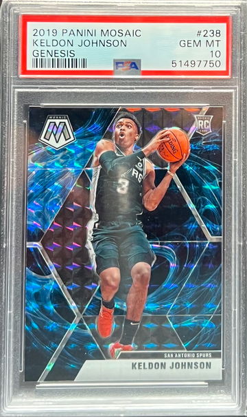 2019 Panini Mosaic Keldon Johnson 238 Genesis SSP! 