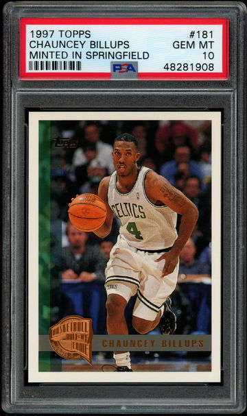 1997 Topps Minted In Springfield #181 Chauncey Billups PSA 10 Gem Mint