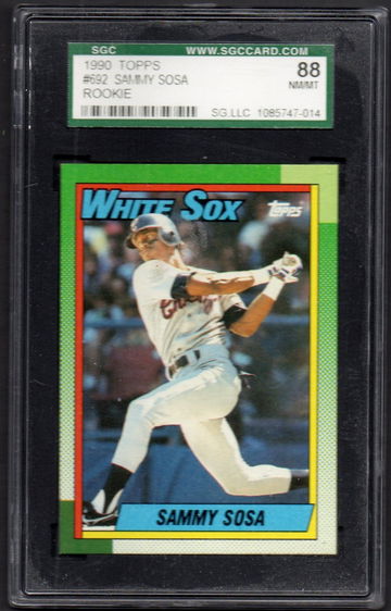 1990 Topps #692 Sammy Sosa SGC 88 NMMT