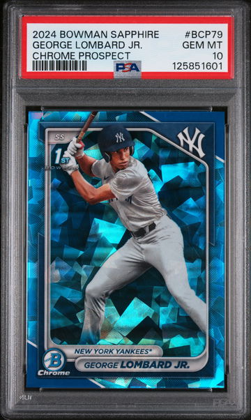2024 Bowman Chrome Sapphire Prospect George Lombard Jr. #BCP79 PSA 10