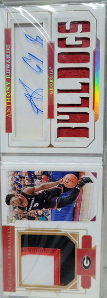 2020 panini national treasures collegiate anthony edwards rpa booklet 7/10