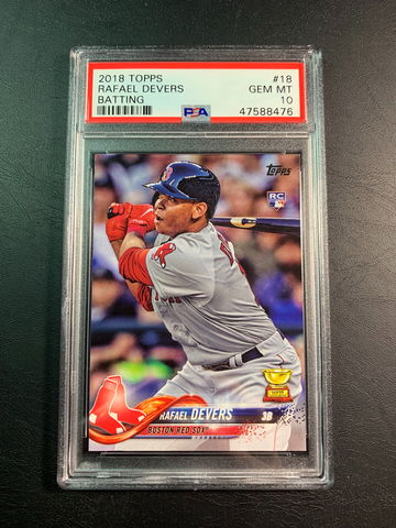 Rafael Devers 2018 Topps Rookie PSA 10.