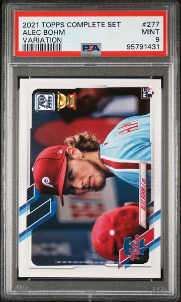 2021 Topps Complete Set Alec Bohm #277 PSA 9
