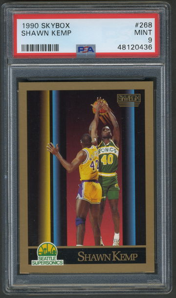 1990 Skybox #268 Shawn Kemp RC PSA 9