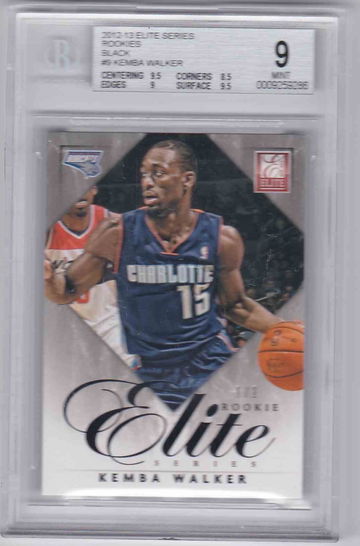 2012-13 Elite Series Kemba Walker Rookies Black 1/1 BGS 9 Mint