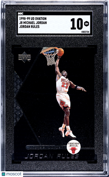 1998 Upper Deck Ovation Michael Jordan #J8 Jordan Rules SGC 10