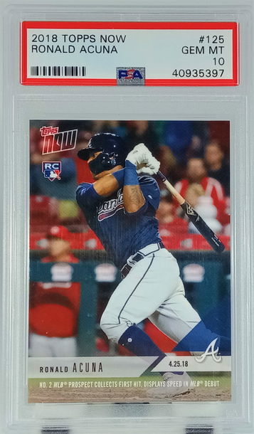 2018 Topps Now Ronald Acuna PSA 10