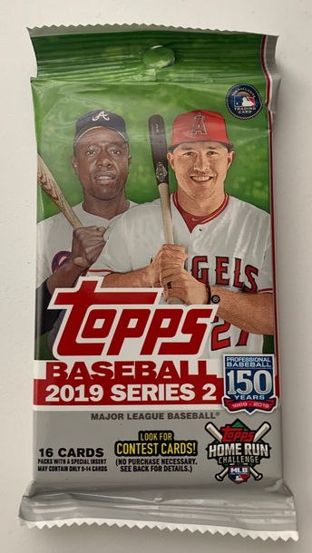 2019 Topps Series 2 retail pack (16 cards)