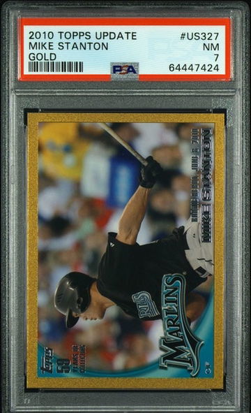 2010 Topps Update Mike Stanton Gold PSA 7