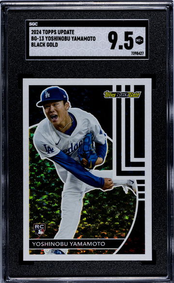 2024 Topps Update #BG-13 Yoshinobu Yamamoto Black Gold SGC 9.5