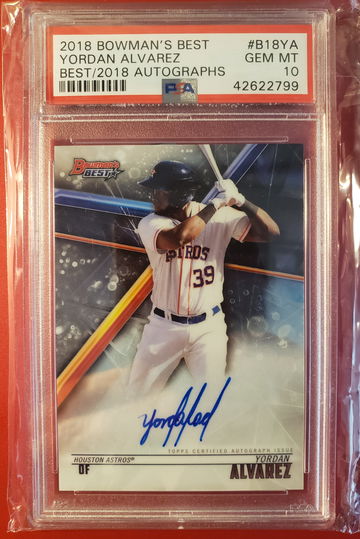 2018 Bowman Best Yordan Alvarez Rookie Autograph
