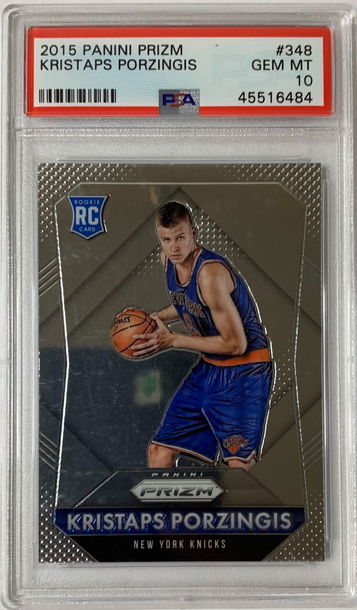 2015 Panini Prizm Kristaps Porzingis PSA 10 Gem Mint #348