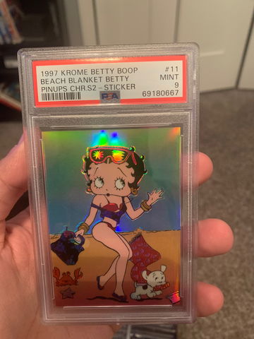1997 Krome Betty Boop Beach Blanket Betty Sticker #11 PSA 9