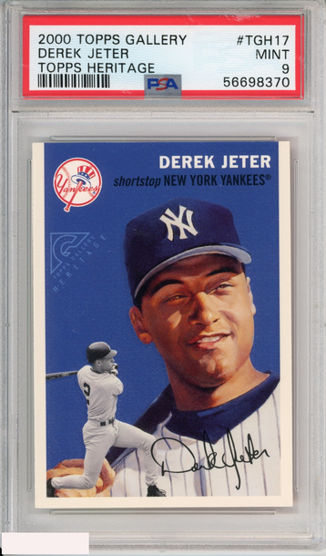 2000 TOPPS GALLERY DEREK JETER #TGH17 TOPPS HERITAGE NEW YORK YANKEES HOF PSA 9