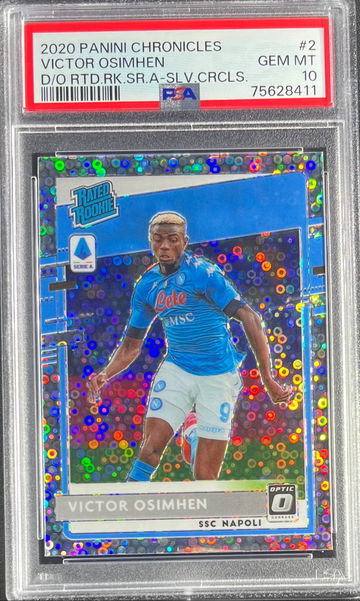 2020 Panini Chronicles Victor Osimhen Silver Circles PSA 10