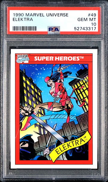 1990 Impel Marvel Universe 🔥 Elektra #49 🔥 PSA 10 - GEM MINT