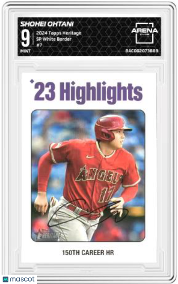 2024 Topps Heritage 150th Career HR (Shohei Ohtani) #7 White Border Arena Club 9