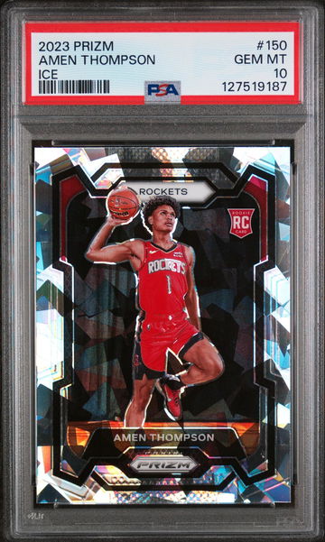 2023 Panini Prizm Ice Prizm Amen Thompson #150 PSA 10