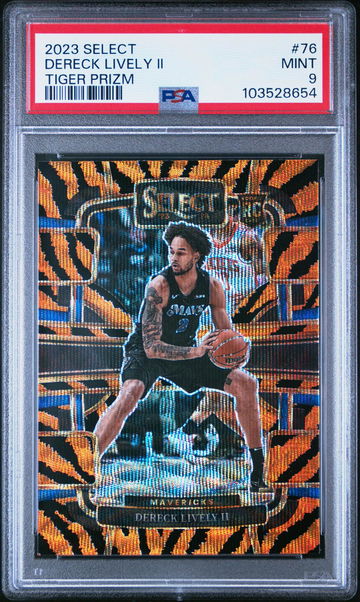 2023 Panini Select Prizms Tiger Dereck Lively II #76 PSA 9