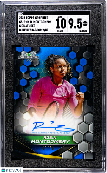 2024 Topps Graphite Robin Montgomery #GS-RMY Sigs. Blue Refractor SGC 9.5 Auto 10
