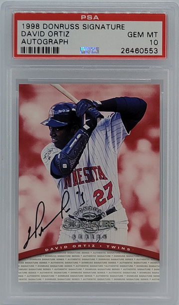 1997 Donruss Signature David Ortiz rc. Mislabeled 98.