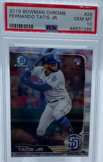 2019 Bowman Chrome Fernando Tatis Jr. #26 PSA 10 GEM MINT