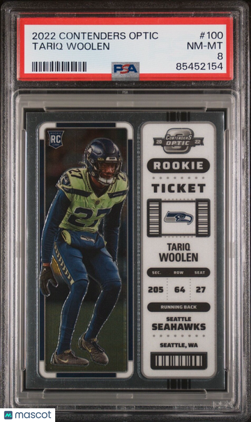 2022 Panini Contenders Optic Tariq Woolen #100 Optic Rookie PSA 8