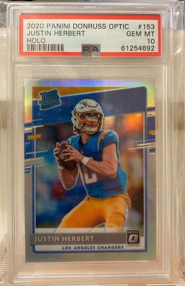 Justin Herbert Optic Holo Rated Rookie PSA 10! 