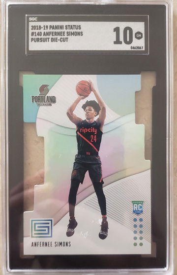 Anfernee Simons RC 2018 Status #140 Pursuit Die Cut SGC 10 💎
