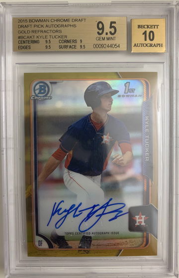 Kyle Tucker 2015 Bowman Chrome Gold RC /50 BGS 9.5