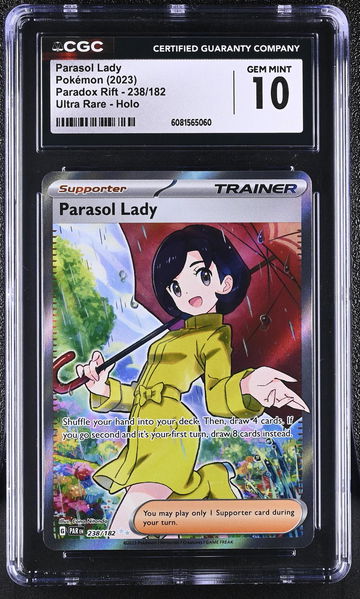 2023 Pokémon Scarlet & Violet Paradox Rift Trainer Parasol Lady #238/182 CGC 10