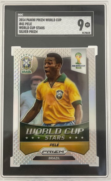 2014  World Cup Pele Silver Prizm #41 SGC 9