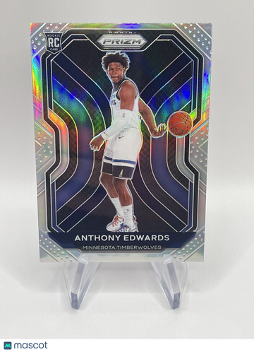 2020-21 Prizm Anthony Edwards Silver Prizm Rookie Card RC #258 Timberwolves 🔥