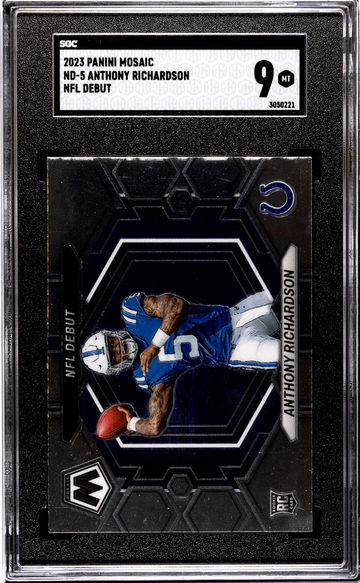 2023 Panini Mosaic NFL Debut Anthony Richardson #ND-5 RC SGC 9