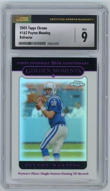 PEYTON MANNINT 2005 Topps Chrome Refractor #162 CSG 9