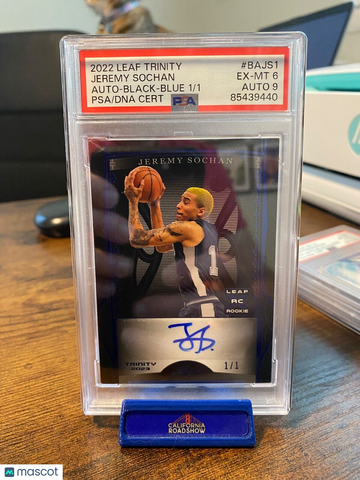 2022 Leaf Trinity Jeremy Sochan #BAJS1 Gold PSA 6 Leaf Auto 9