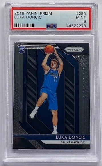 2018 Prizm Luka Doncic rookie PSA 9