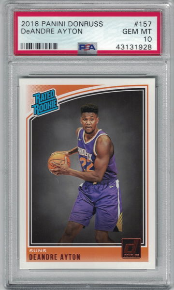 2018 Donruss Rated Rookie DeAndre Ayton PSA 10 Gem-Mint