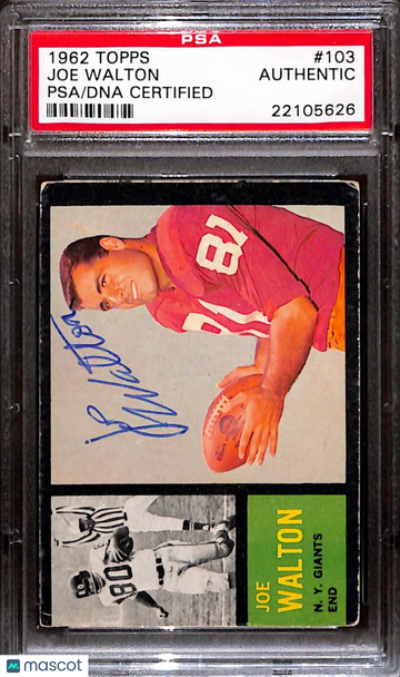 1962 Topps Joe Walton #103 [Base] Base Set PSA A