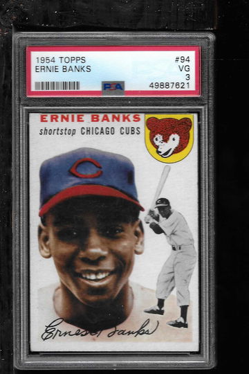 1954 TOPPS ERNIE BANKS PSA 3