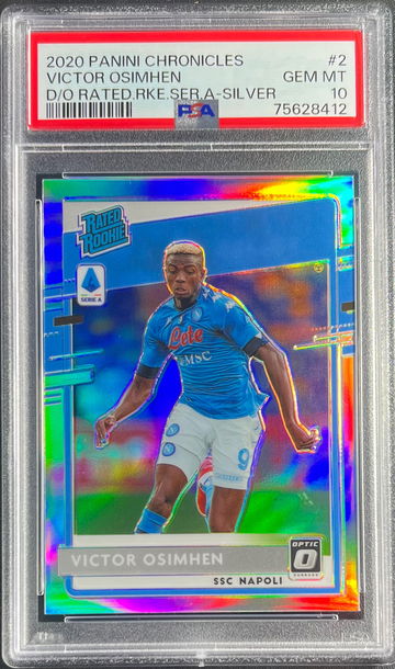 2020 Panini Chronicles Victor Osimhen Silver Holo PSA 10