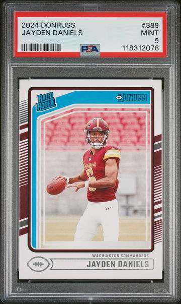 2024 Panini Donruss Rated Rookie Jayden Daniels #389 PSA 9