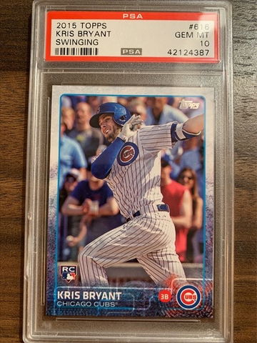 PSA 10 2015 Topps Kris Bryant Swinging #616 RC