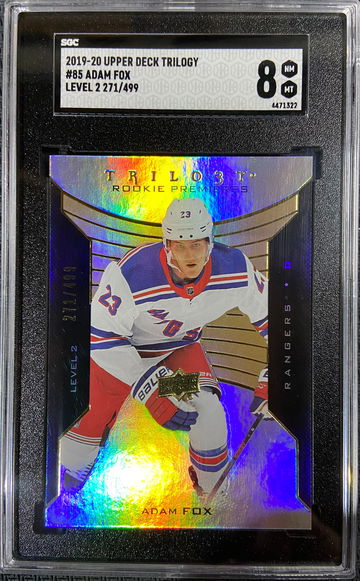 2019-20 Upper Deck Trilogy Level 2 Rookie /499 Adam Fox SGC 8