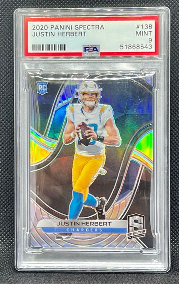 2020 Spectra #138 Justin Herbert PSA 9