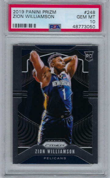 Zion Williamson 2019 Panini Prizm PSA 10 