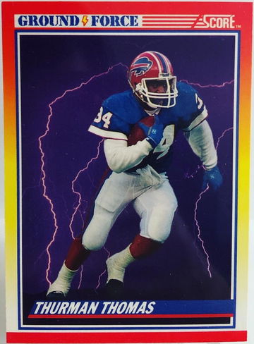Vintage 1990 Score NFL - Thurman Thomas Ground Force #322 - Near Mint / Mint