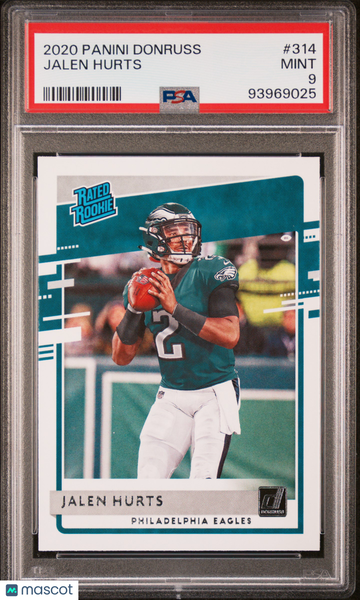 2020 Panini Donruss Jalen Hurts #314 PSA 9
